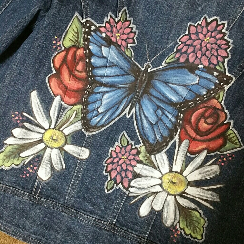 Hand-Painted Denim Jacket